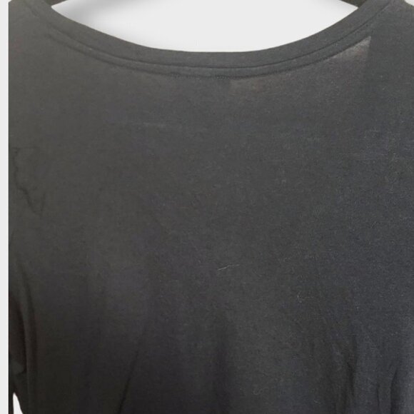 TALBOTS Long Sleeve Crew Neck Tee Black Size M - Picture 4 of 4